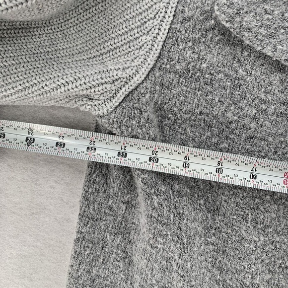 Umgee Textured Waterfall Open Front Cozy Style Cardigan Grey Sweater Womens Lg - Picture 9 of 10